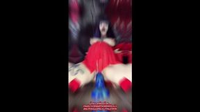 Blue Haired Pregnant Tattooed Goth Girl Fucks Big Fantasy Dildos Anal, Blowjob, Double Vaginal Penetration + More! Valentines Special