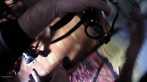 milf tied to a chair, mouth fucked with ring gag and throatpie pov