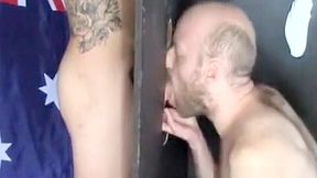 Aussie Jayden gets gloryhole BJ