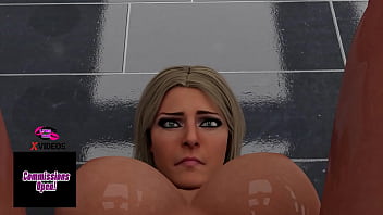 WWE 3D Futa Bianca Belair fucks Alexa Bliss backstage