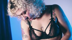 Bouncing on a Giant Unicorn Dildo