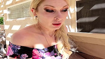 Pornstar Sydney Paige pissing her panties GUSHER!