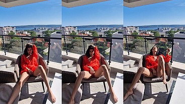 Balcony Masturbation
