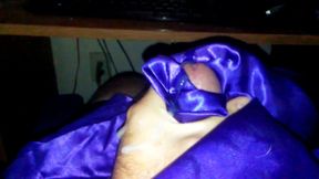 My first satin cum video