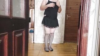 Uber-Sexy Fishnet Stockings on My White Slick Gams And My Very First High Stilettos Makes Me Glance Sexy and Steamy Gothic Damsel