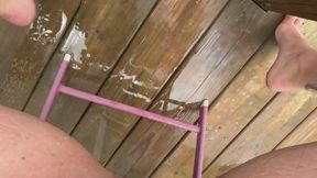 I Pee Sitting on a Chair on My Deck!