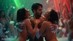 Foam Party Rave with wobbling big tits and shaking asses