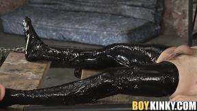 ”Fetish foil wrapping with sexy jock Mason Madison”