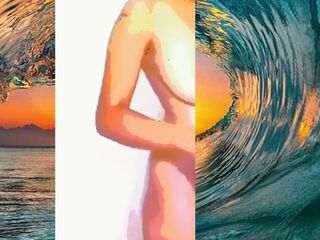 GLAMOROUS HAWAII FEMALE SHOWERS IN WATER