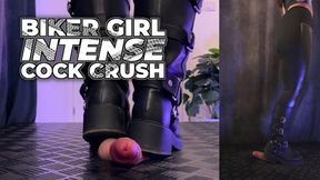 Biker Girl Cock Crushing and Ballbusting in Dirty Boots (Slave Double Version) - TamyStarly - Cock Balls Crush Trample, Shoejob, Bootjob, CBT, Ballbusting, Trampling, Stomping