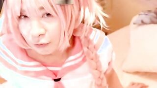 FGO Astolfo femboy flash you analplay highly naughty Chinese manga porn cosplayer sissy crossdersser