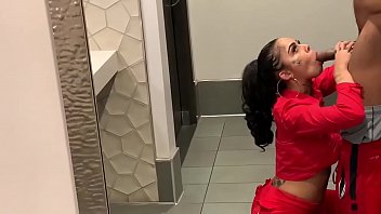 Genevieve Sinn Sucks Sevyan Harden&rsquo_s BBC in Public Bathroom