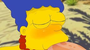 Marge Gets Naked on the Beach - Brand New Simpsons Hentai Animation