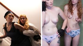 Resident Nudist - An ENF Resident Evil Parody featuring Izzie Robbins and Elle Mckenzie stripped to their Lilo & Stitch panties!