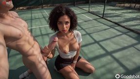 the african girl loves it when she s punished for losing and made to do everything on camera.