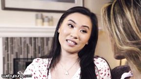 Sensual Kimmy Kimm and Clara Trinity's pussy rubbing dirt
