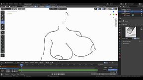 Drawing big tits ebony in blender