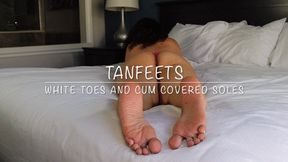 Tan feets get splashed with a heavy load of cum starring PedsRMeds with post cumplay HUGE LOAD