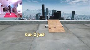 My first time playing VR got me destroyed by a gamer girl with big tits and a huge ass