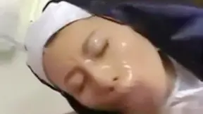 Teen Nun Undressed – Drenched in Steaming Hot Bukkake Pleasure
