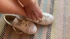 Mrs Mature Feets Stinky Socks Come off After a Long Walk