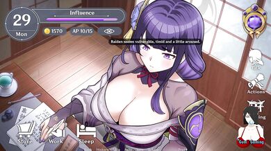 Genshin Impact Raiden Shogun Trainer All Raiden Scenes