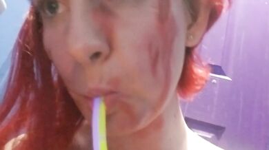 Horny teen gets ass toys rammed till orgasm