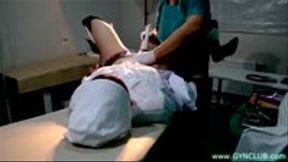 Nurse exam & orgasm on gyno chair