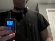 Male Sub Uses a Shock Collar for Self
