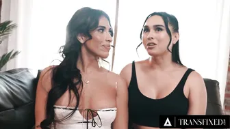 Redhead MILF Siri Dahl enjoys a wild DP and cum swap with Ember Fiera and Avery Lust