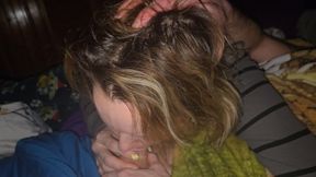 Sloppy blowjob and fuck for dirty wife