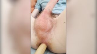 Fuccboi1999 - hardcore wooden dildo fuck and stretch