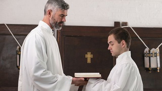 Altar Boy Riding Erected Priest Cock