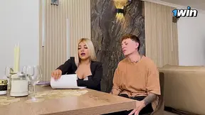 Colombian lawyer with big tits sucks cock and gets fucked in POV