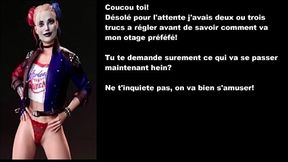 JOI FR Harley quinn -- Ice play, piss play, sissy and ass play