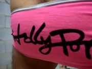 Jon Scarecrow masturbating in panties with cum shot