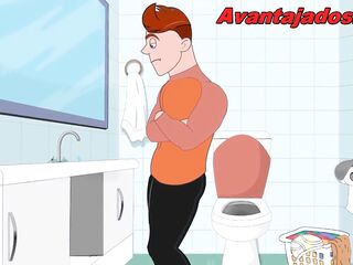 Homosexual Porn Toon: Well-Endowed Plumber