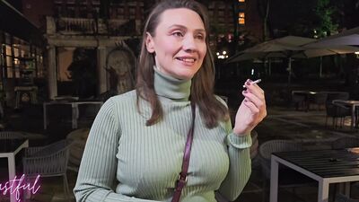 Cheating Wife's hairy pussy filled with cum after hot sex