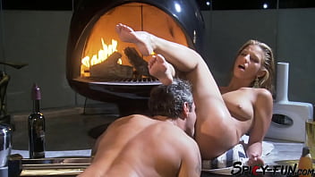 Blonde Girlfriend Gets The Cum Sprayed Over Her Body