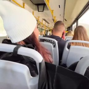 A Stranger Girl Jerked off and Sucked My Dick a Bus Full of People