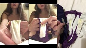 фемдом. инструкция по дрочке на русском - ношенные грязные трусы с прокладкой. дрочи свой хуй и сливай сперму на мои трусы