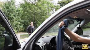 Bald guy sold Girlfriend's shaved cunny for solid amount of cash