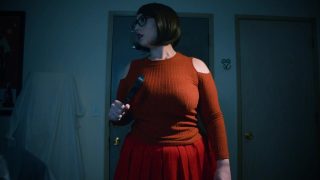 POV parody video of BBW big ass Velma cosplay slut getting anally fucked