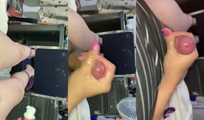 POV latina sissy femboy handjob destroyed by greedy cumshot college girl