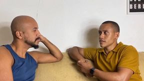 DELICIOUS HOT KISSES BETWEEN TWO NAUGHTY MEN - BY JAMAL SANGENT AND DERRICK PATRICK - CLIP 1