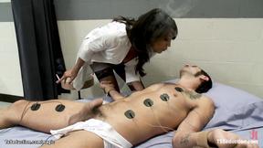 Big Breasted transgender doc torments patient
