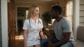 home nurse takes care of her black patient so he can fuck her without mercy - ponro generated by ai