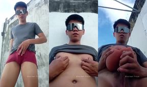 Pinoy Twink Risks It All Pounds Pink Doll Gushes Massive Load Outdoors