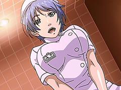 Big titted hentai nurse sucks and rides