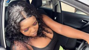Big-Ass&#x1F351; Ebony Fucked in Car Short Hole